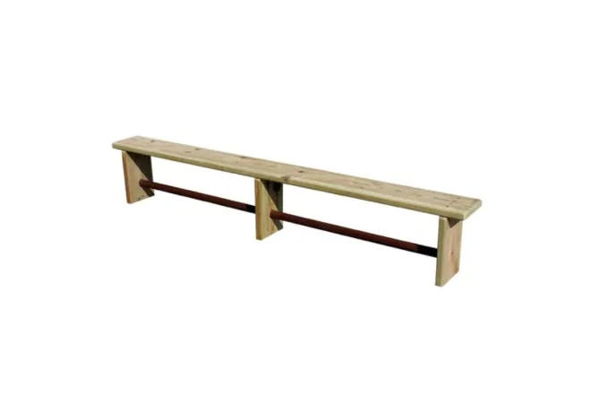 Banc d'équilibre en bois pour aire de jeux extérieur