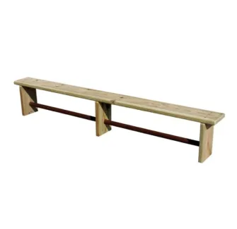 Banc d'équilibre en bois pour aire de jeux extérieur