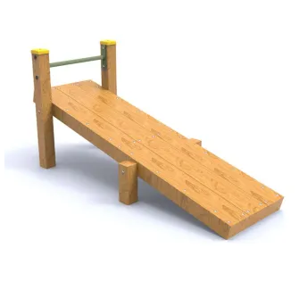 Banc abdominaux incliné pour parcours sportif enfant