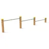 Barres de pompes en bois à 3 niveaux pour aire de jeux extérieur Barres de pompes en bois à 3 niveaux pour aire de jeux extérieur