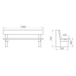 Dimensions du banc extérieur en bois Dimensions du banc extérieur en bois