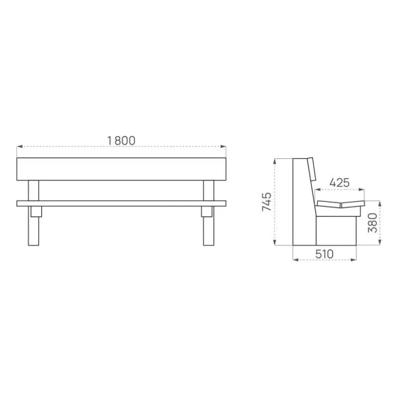 Dimensions du banc extérieur en bois Dimensions du banc extérieur en bois