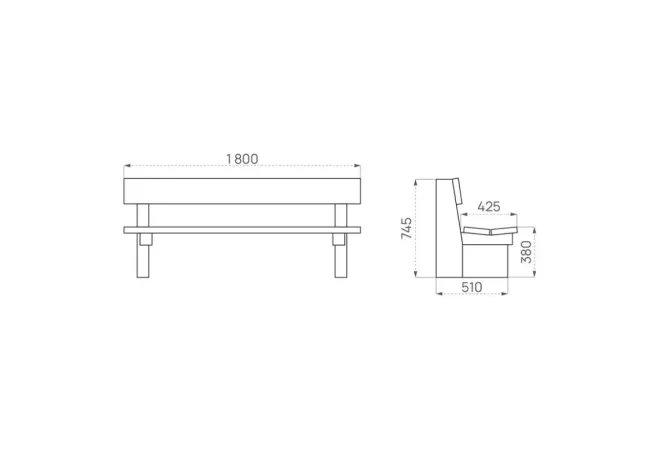 Dimensions du banc extérieur en bois Dimensions du banc extérieur en bois