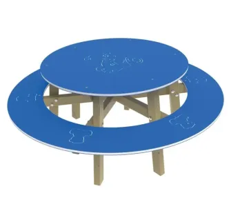 Table pique-nique pour enfants en bois et PEHD
