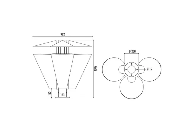 Dimensions de la poubelle de tri sélectif Dimensions de la poubelle de tri sélectif