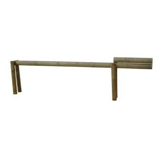 Barrière sélective en bois pour chemin piéton