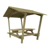 Table pique-nique avec toit en bois Table pique-nique avec toit en bois