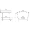 Dimensions de la table pique-nique en bois avec toit Dimensions de la table pique-nique en bois avec toit