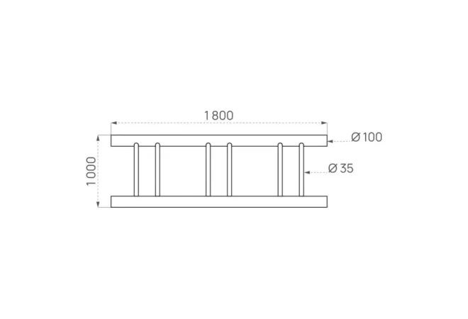 Dimensions du support cycles en bois Dimensions du support cycles en bois