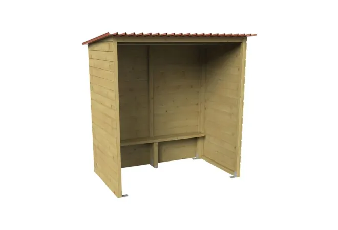 Station de bus en bois de pin autoclave classe 4 - 2 m Station de bus en bois de pin autoclave classe 4 - 2 m