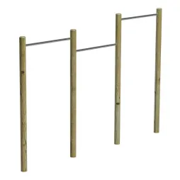 Barres fixes en bois et métal pour parcours santé Barres fixes en bois et métal pour parcours santé