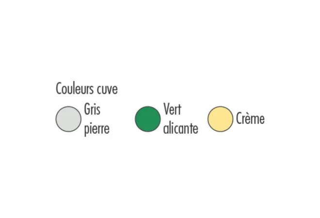 Différents coloris au choix pour la cuve de la poubelle plastique Différents coloris au choix pour la cuve de la poubelle plastique