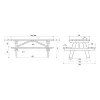Dilensions des 2 versions de la table en bois pique-nique Dilensions des 2 versions de la table en bois pique-nique