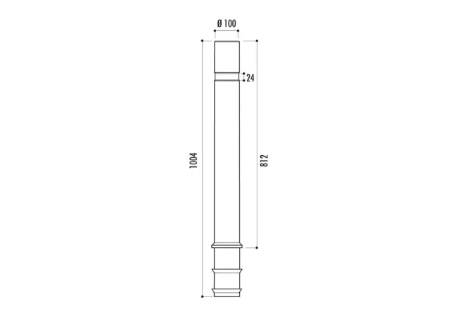 Dimensions du potelet de ville flexible