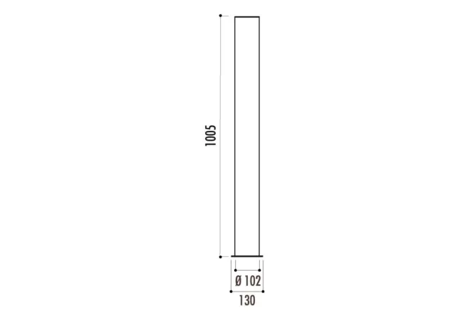 Dimensions du potelet urbain acier