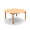 Table d'école ronde finition hêtre verni Table d'école ronde finition hêtre verni
