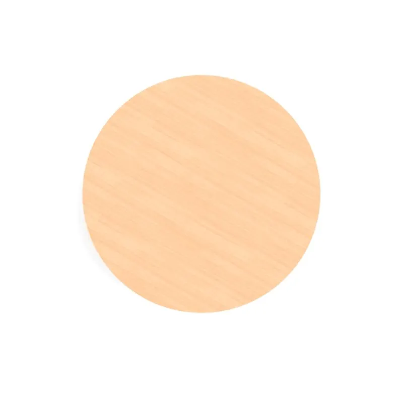 Plateau rond en hêtre verni de la table d'école Plateau rond en hêtre verni de la table d'école