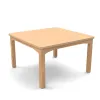 Table scolaire carrée finition hêtre verni Table scolaire carrée finition hêtre verni