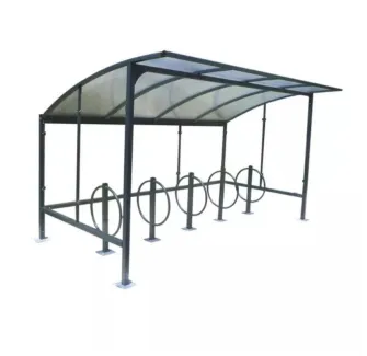 Abri à vélo métal et verre "sécurit"