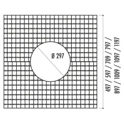 Dimensions complètes de la grille protection d'arbre Dimensions complètes de la grille protection d'arbre