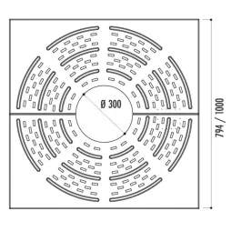 Dimensions de la grille entourage d'arbre Dimensions de la grille entourage d'arbre