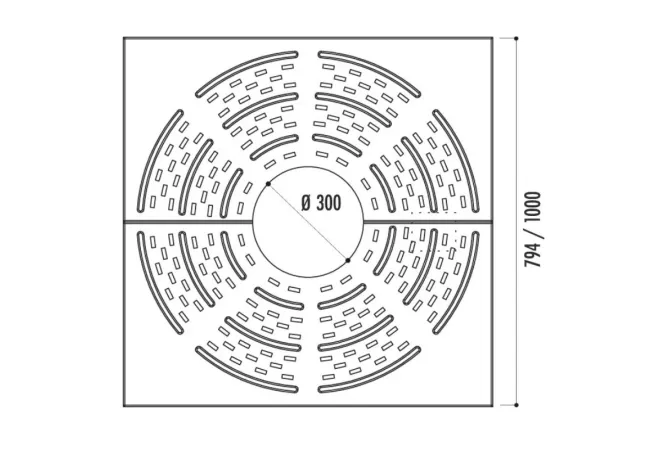Dimensions de la grille entourage d'arbre Dimensions de la grille entourage d'arbre