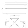 dimensions table pique nique hpl