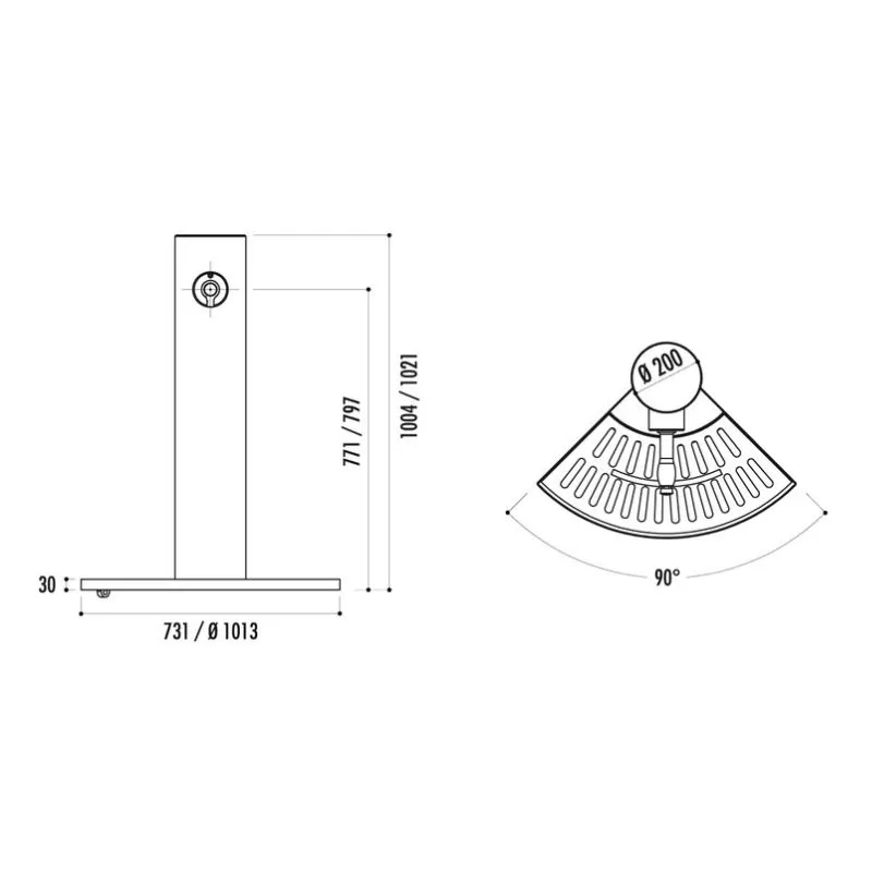 Dimensions de la fontaineà eau