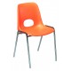 Chaise fixe pour collectivité Bologne orange