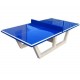 Visuel de la table de ping pong en béton - revêtement bleu