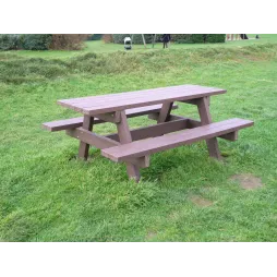 Visuel de la table pic nic en plastique recyclé - modèle EDEN - Leader Equipements
