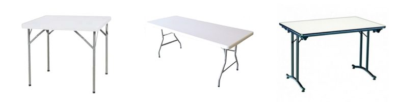 La table pliante, idéale pour aménager votre salle des fêtes