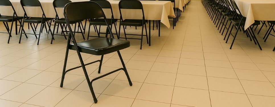 chaises collectivités pliantes noires