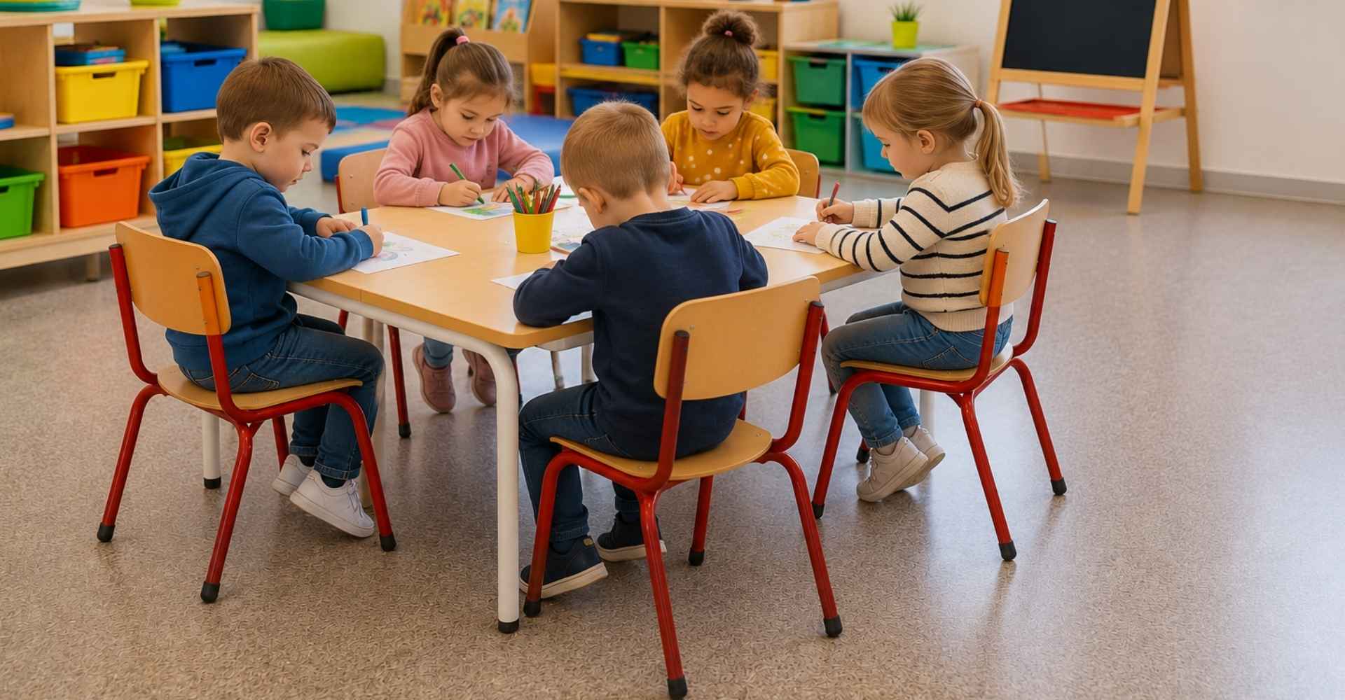 chaise d'école maternelle