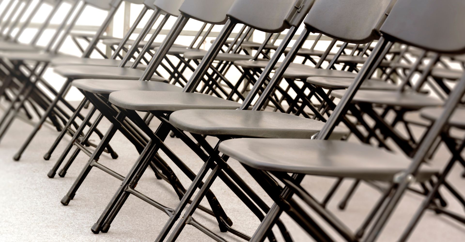 chaises pliantes pour collectivités noires