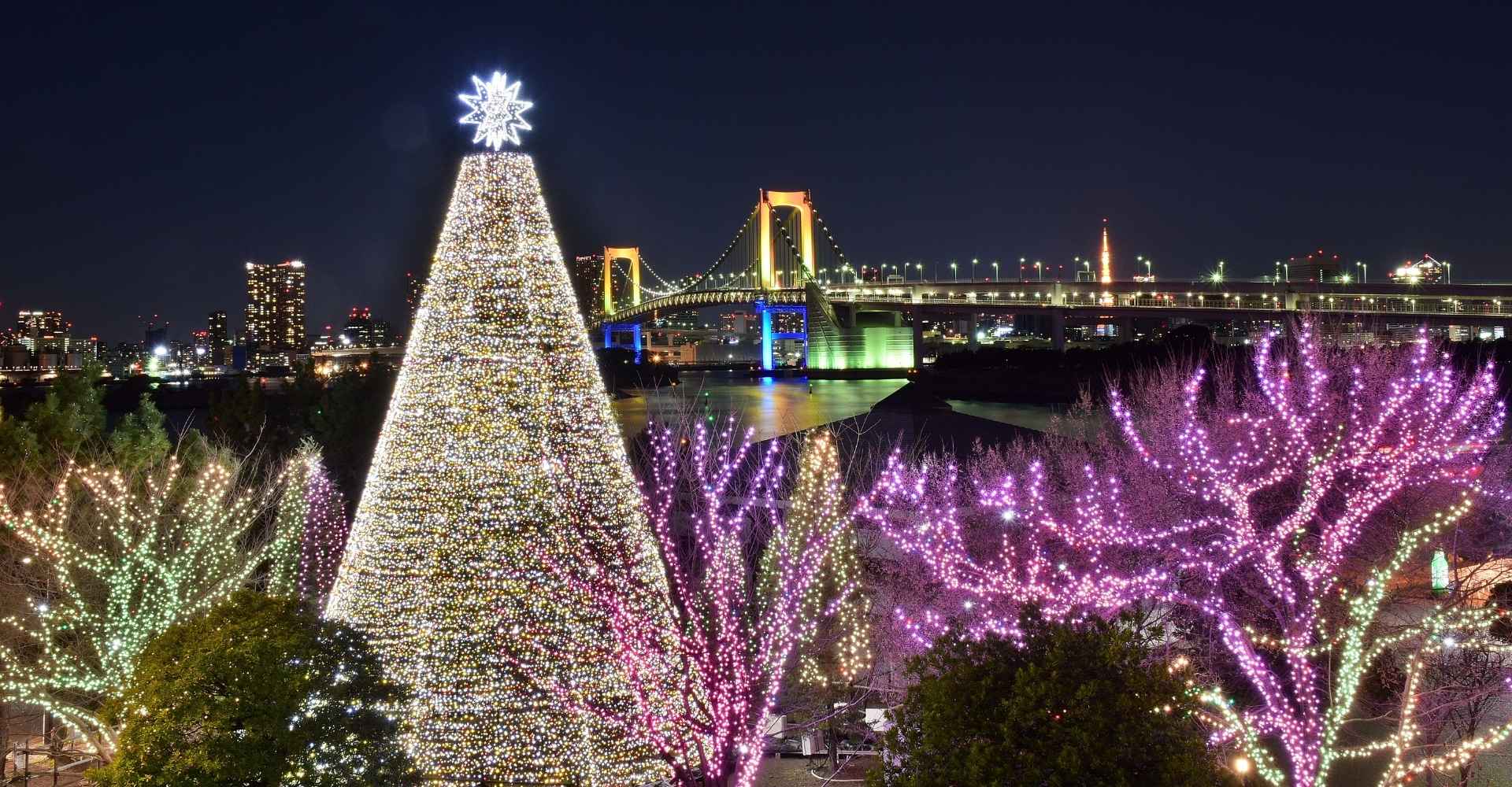 sapin de noël ville