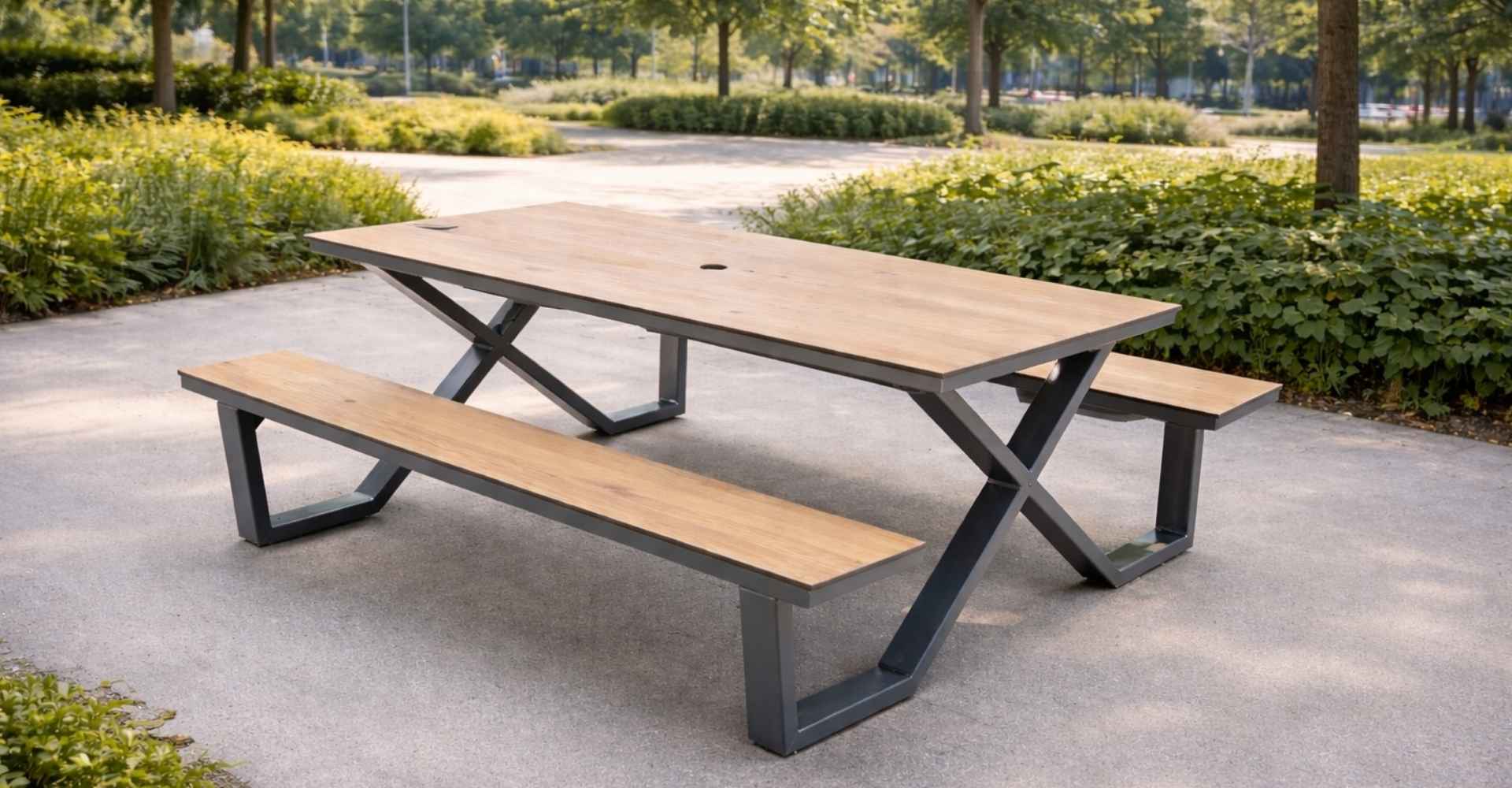 table pique nique en compact hpl