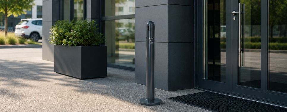 cendrier extérieur sur pied