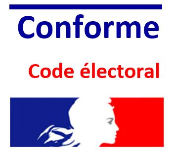 Logo conforme législation code électoral français - Leader Equipements
