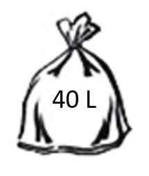 Logo de capacité 40 Litres de la corbeille - Leader Equipements