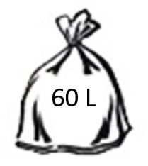 Logo de capacité de la corbeille 60 Litres - Leader Equipements