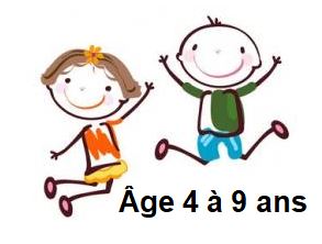 Logo tranche d'âge pour jeux extérieurs enfants de 4 à 9 ans - Leader Equipements
